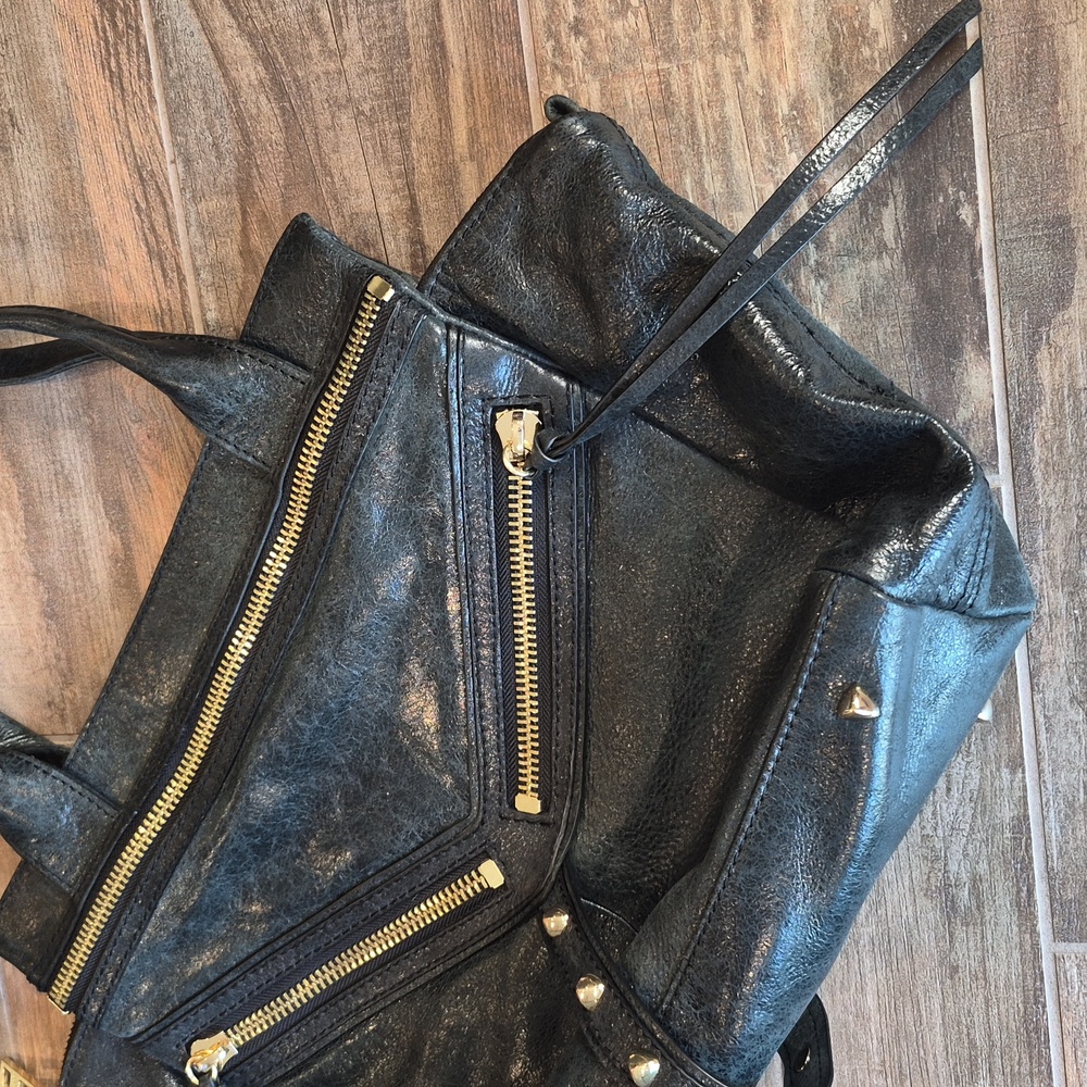 Botkier Trigger Deep Hunter Green Large Studded Leather Shoulder Bag - Picture 11 of 16